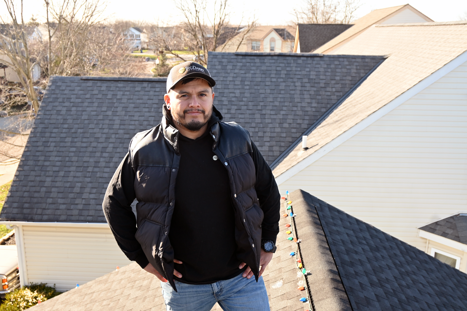 Juan Rico picture on a roof