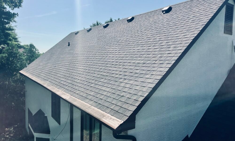 IMG_5599 ladders against a large roof gahanna ohio certainteed shingles